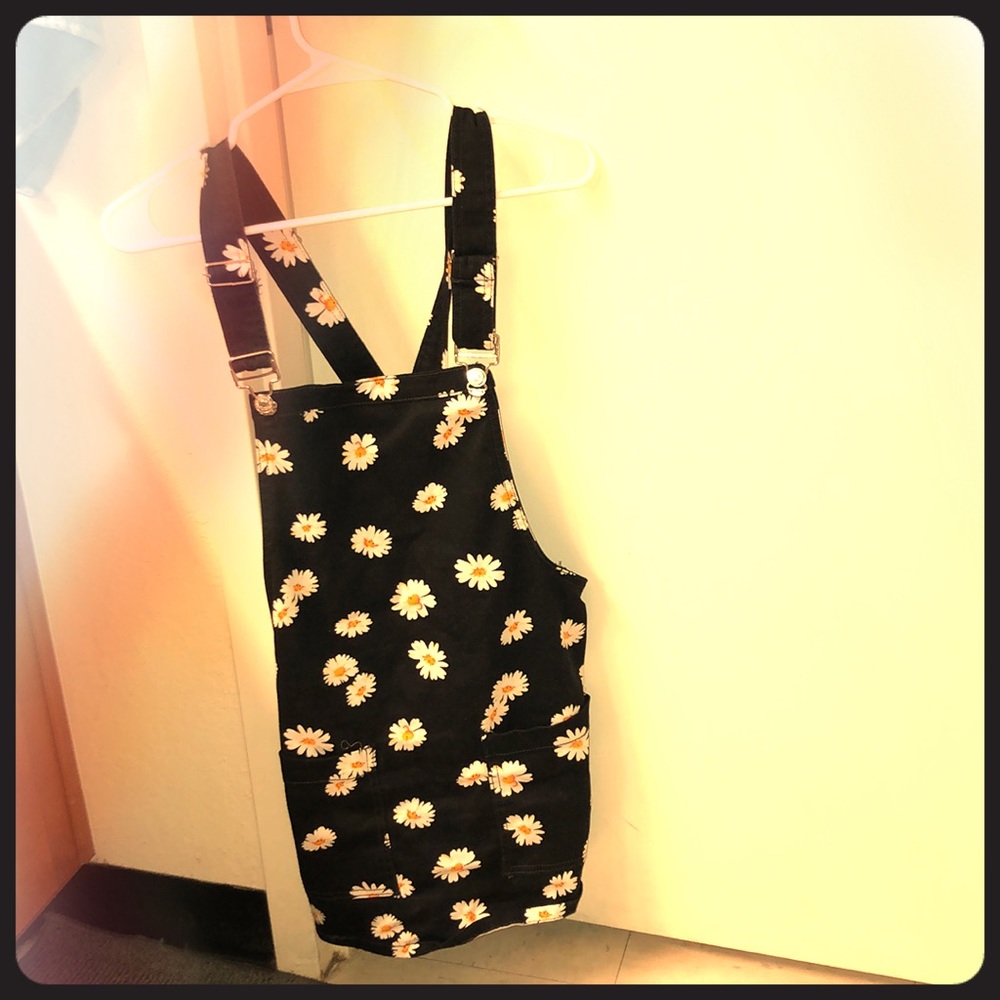 Flower Overall Dress with pockets